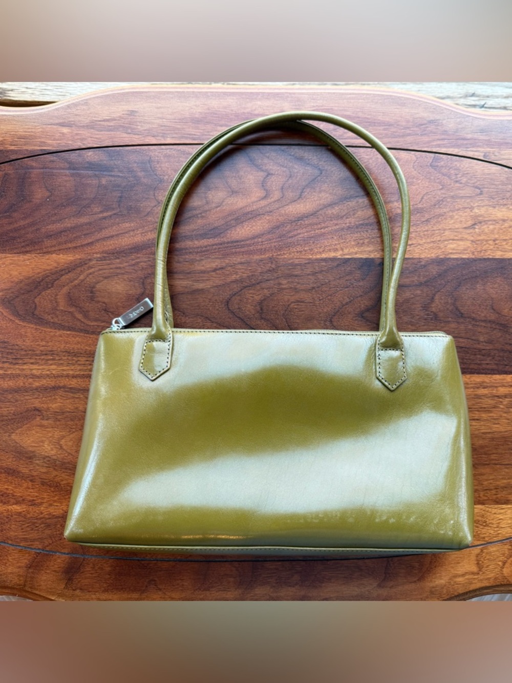 Hobo International Olive Green Leather Tote Handbag